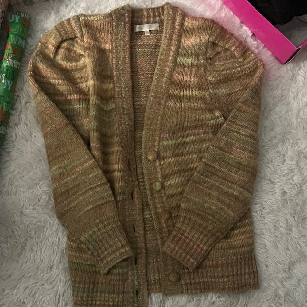 LoveShackFancy Brown Striped Sweater